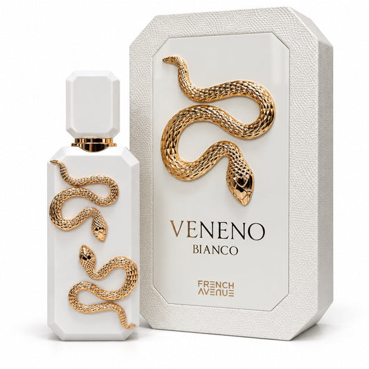 Veneno Bianco — frasco y caja